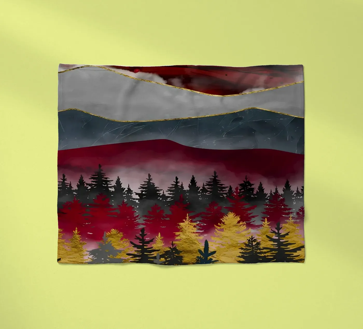 Pine Forest fleece blanket by Albert S Jacob