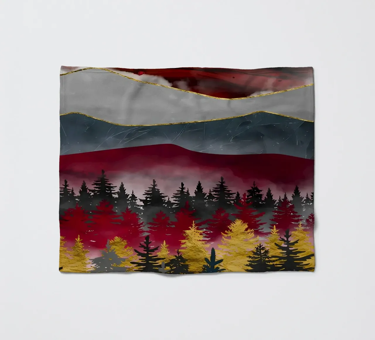 Pine Forest fleece blanket by Albert S Jacob