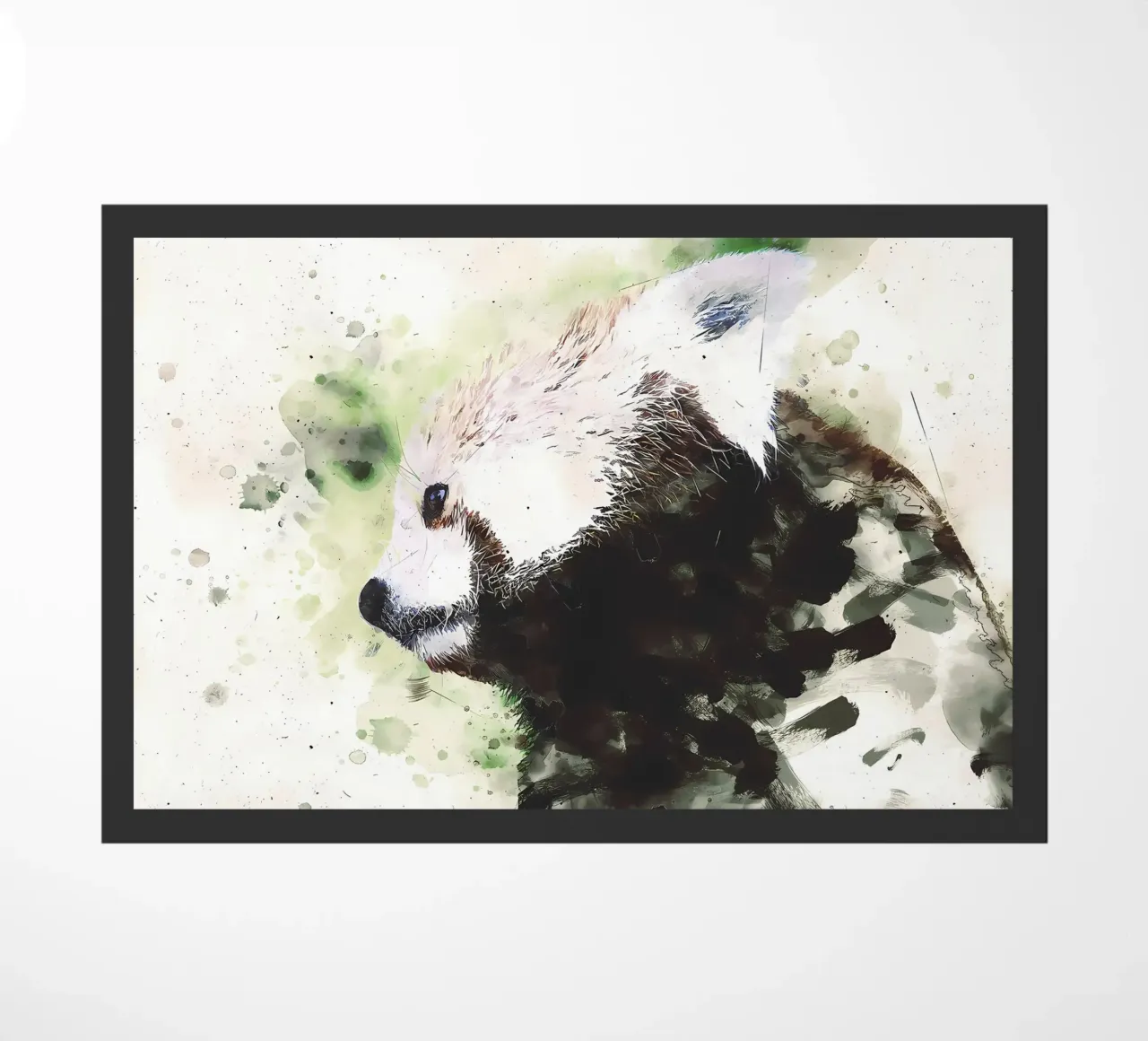 Painted Panda doormat by James M Coyle