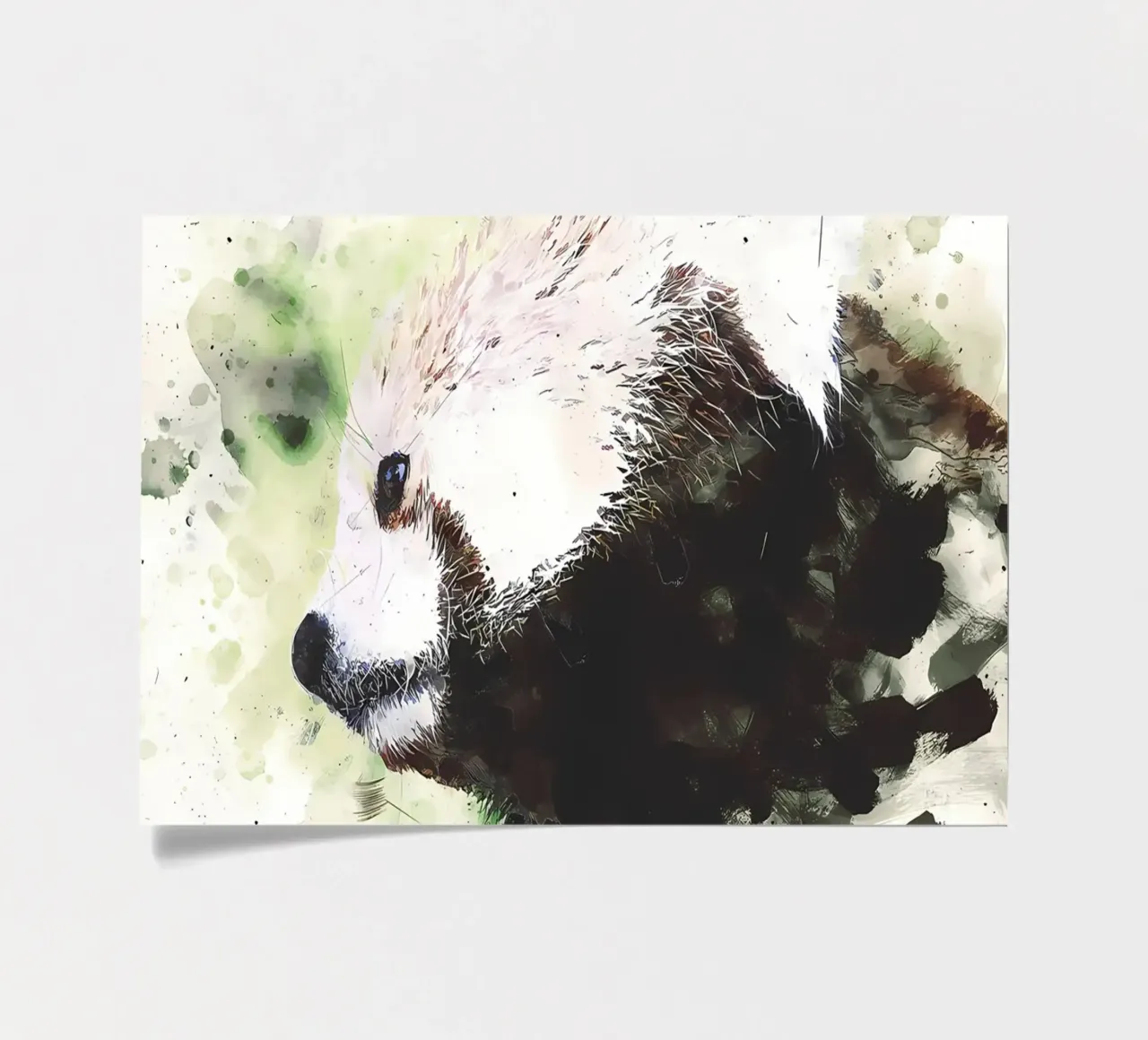 Gemalter Panda Stickerbogen von James M Coyle