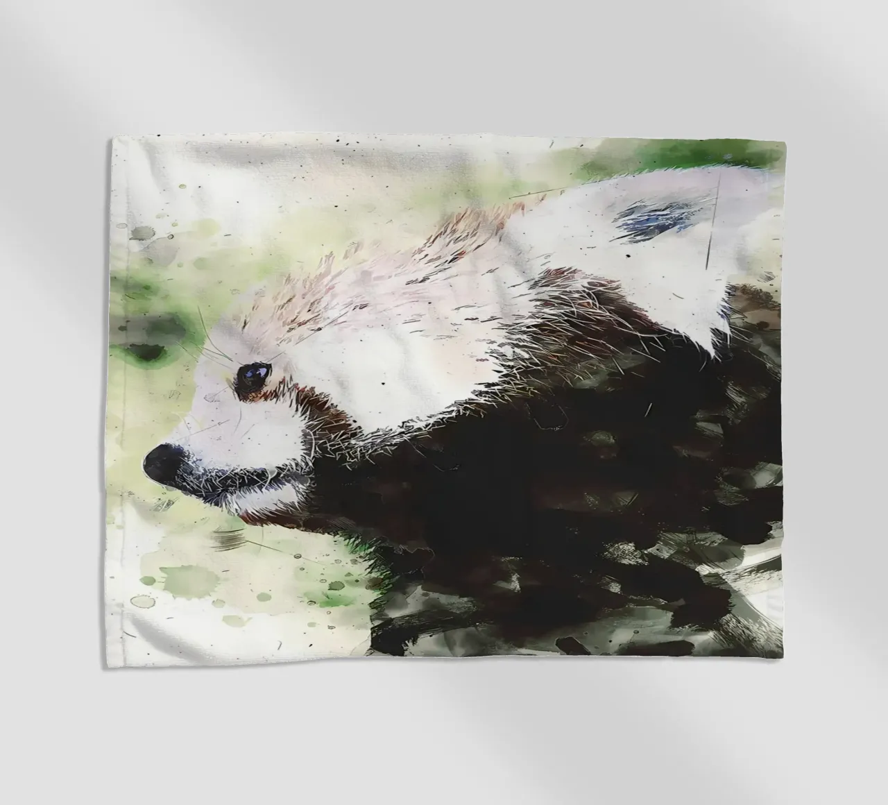 Panda dipinto telo mare da James M Coyle