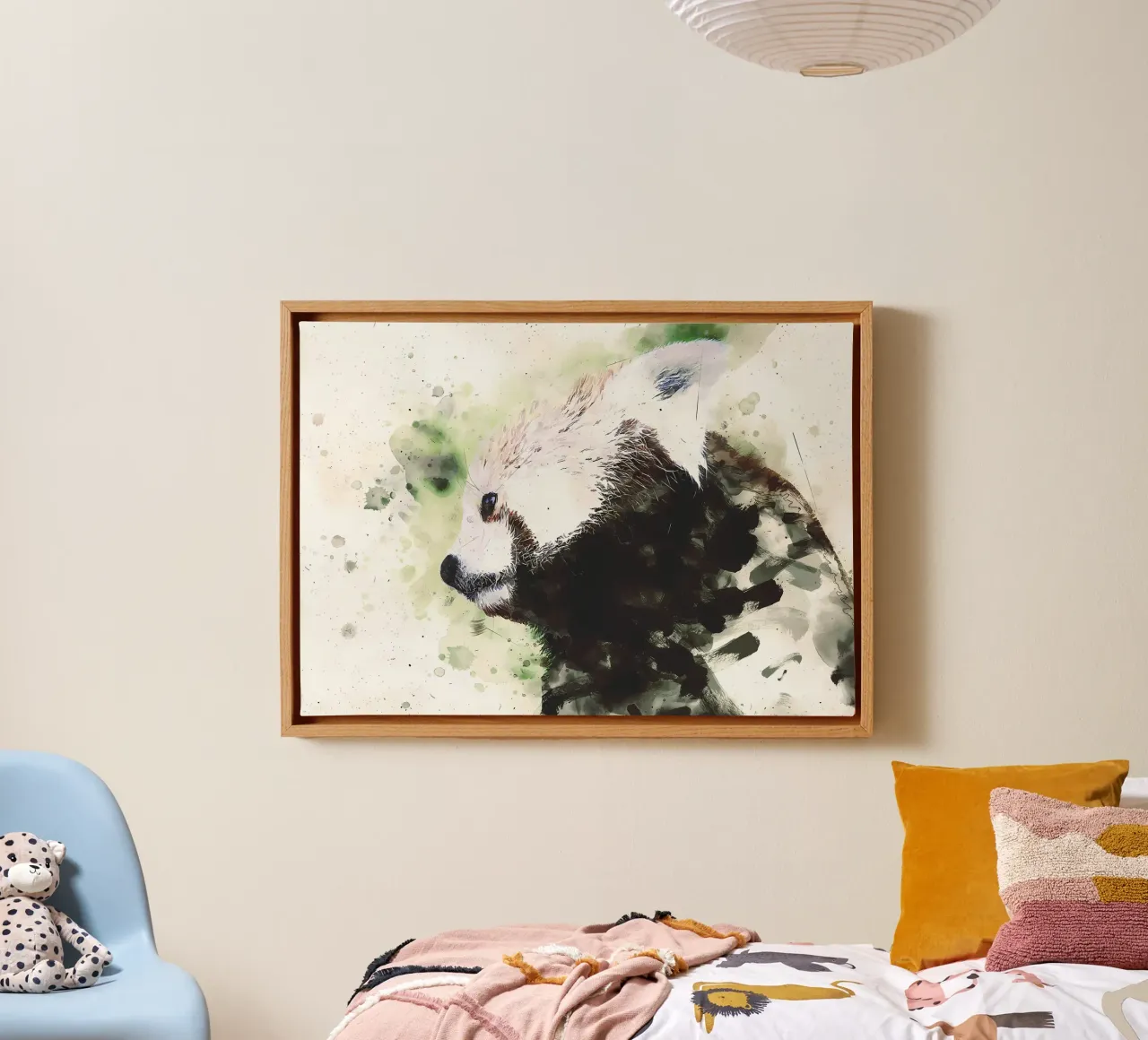 Painted Panda canvas by James M Coyle