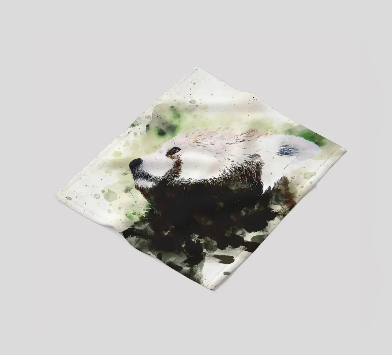 Gemalter Panda Fleecedecke von James M Coyle