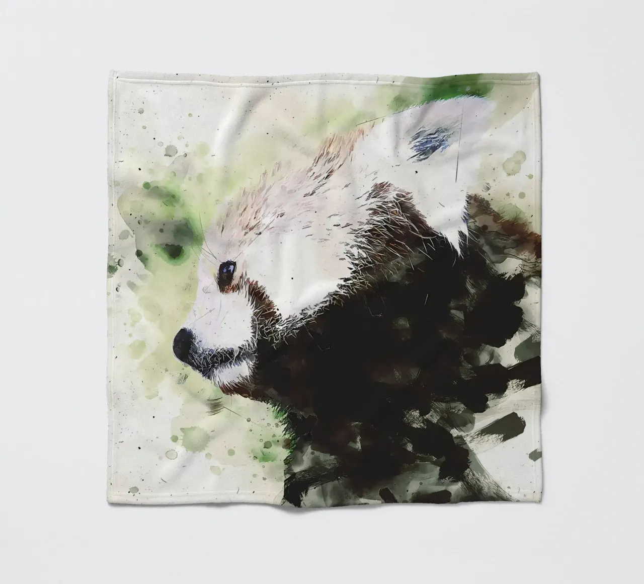 Gemalter Panda Fleecedecke von James M Coyle