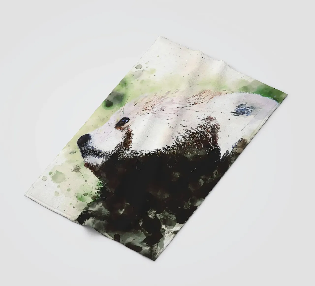 Gemalter Panda Fleecedecke von James M Coyle