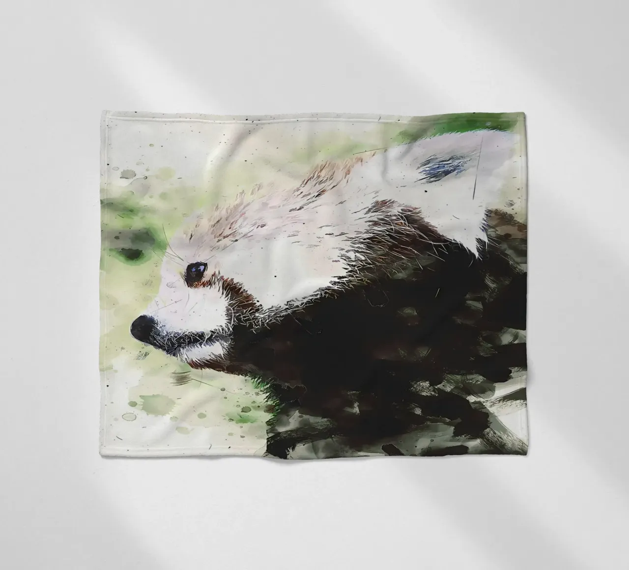 Gemalter Panda Fleecedecke von James M Coyle