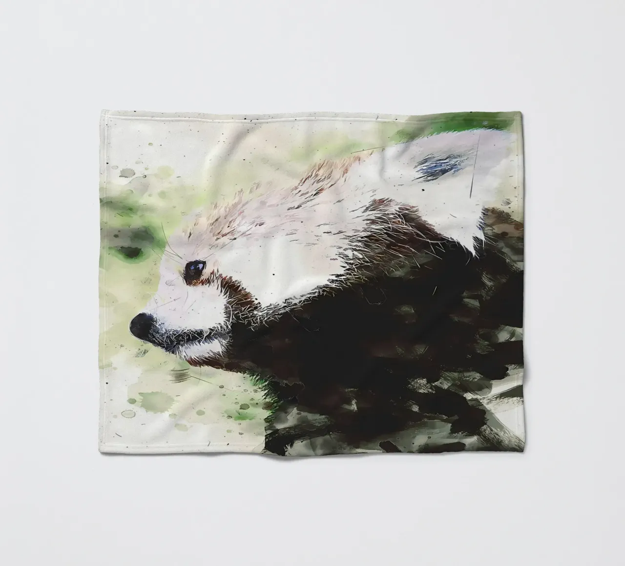 Gemalter Panda Fleecedecke von James M Coyle