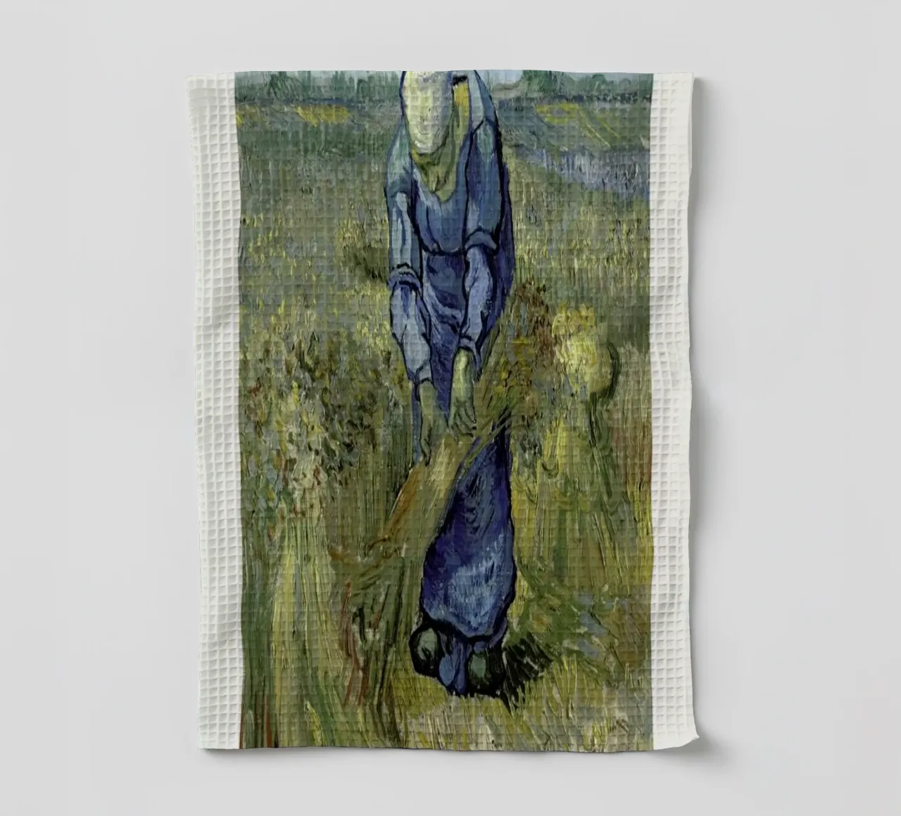 van Gogh - Peasant Woman Binding Sheaves (after Millet) canovaccio da cucina da ARTOTHEK