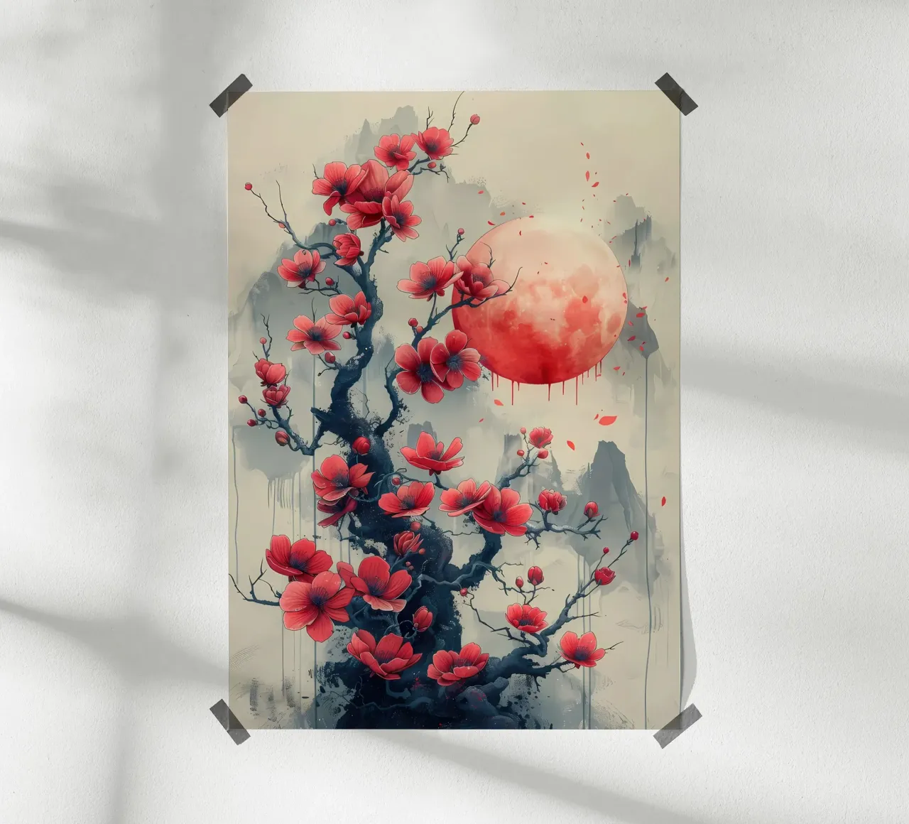 Fiori di luna giapponesi poster da Rebecca Clark Wyrick