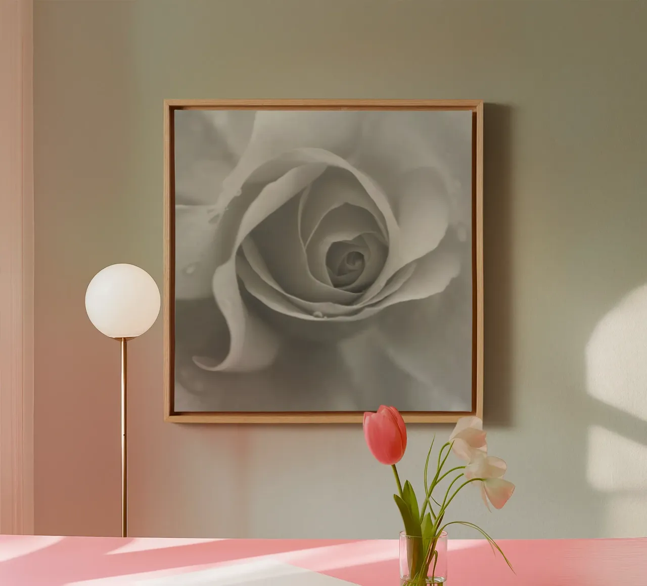 Perle Rose Leinwand von Moon  Bloom