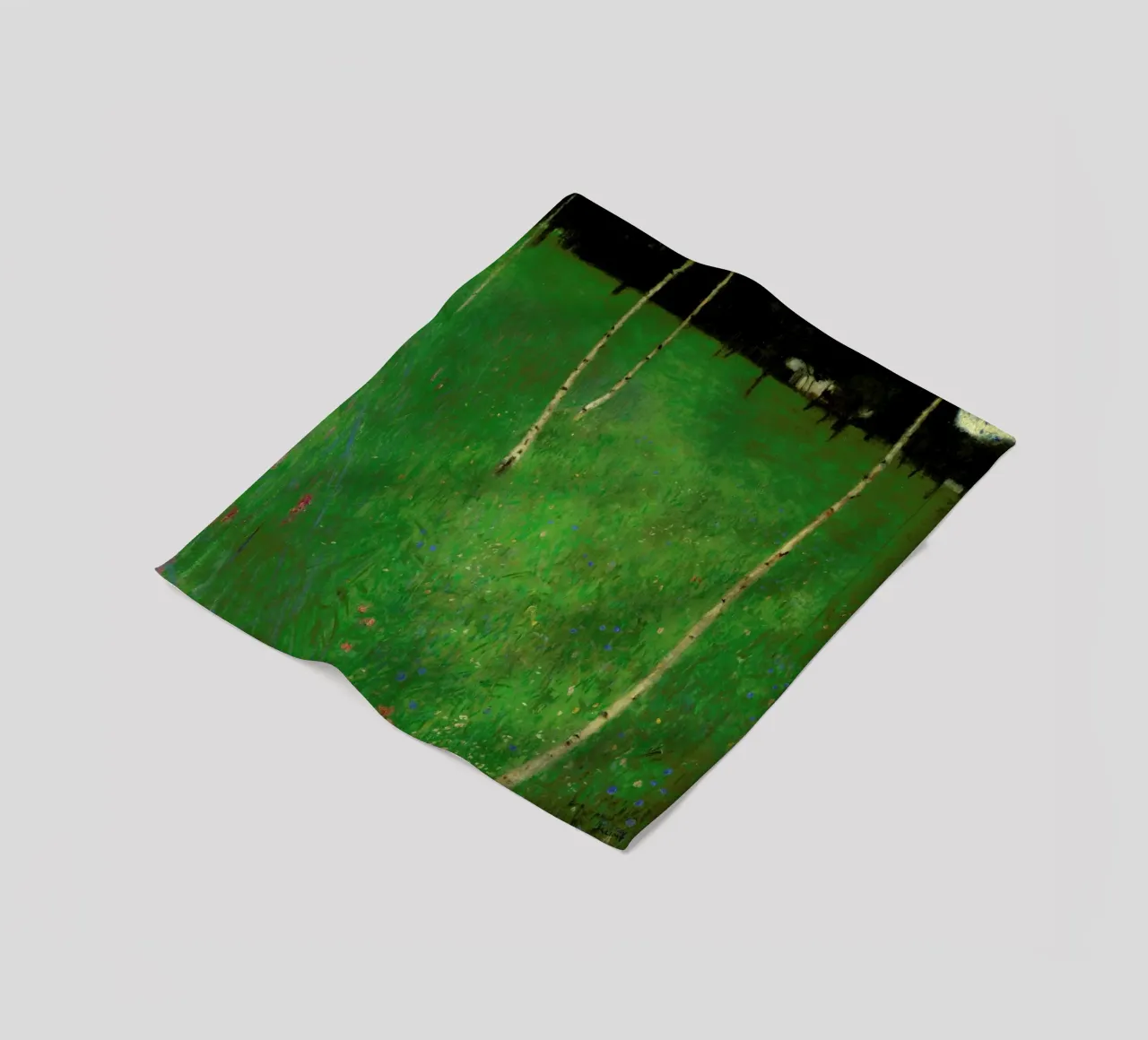 Klimt - Farmhouse with Birch Trees coperta in pile da ARTOTHEK