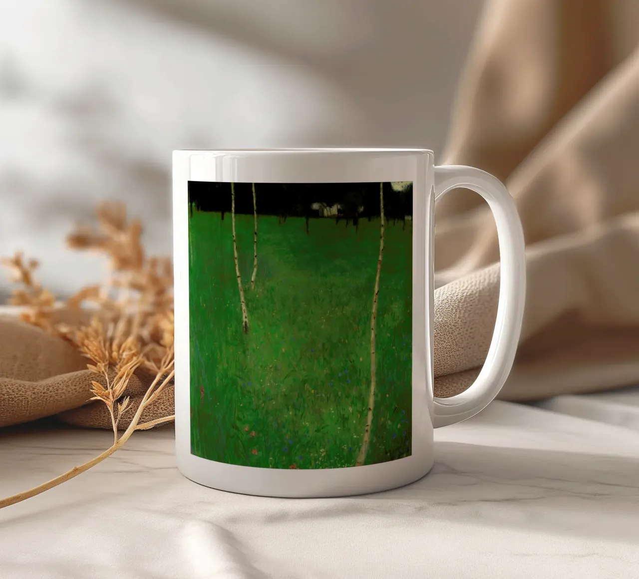 Klimt - Farmhouse with Birch Trees tazza in ceramica da ARTOTHEK