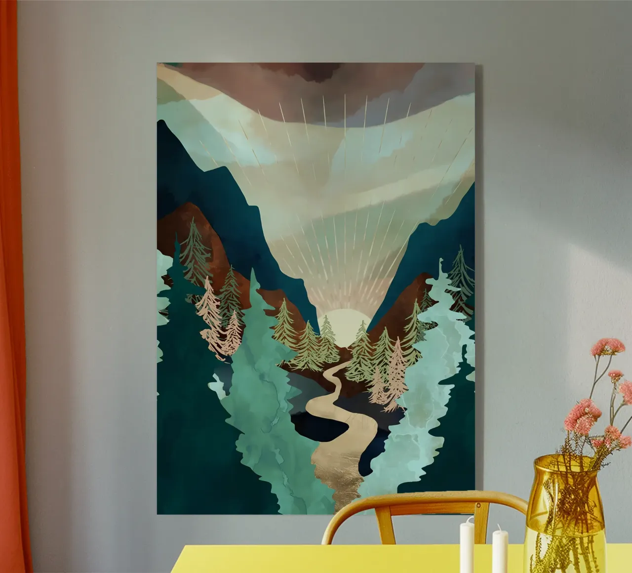 Paesaggio d'oro plexiglass da Albert S Jacob