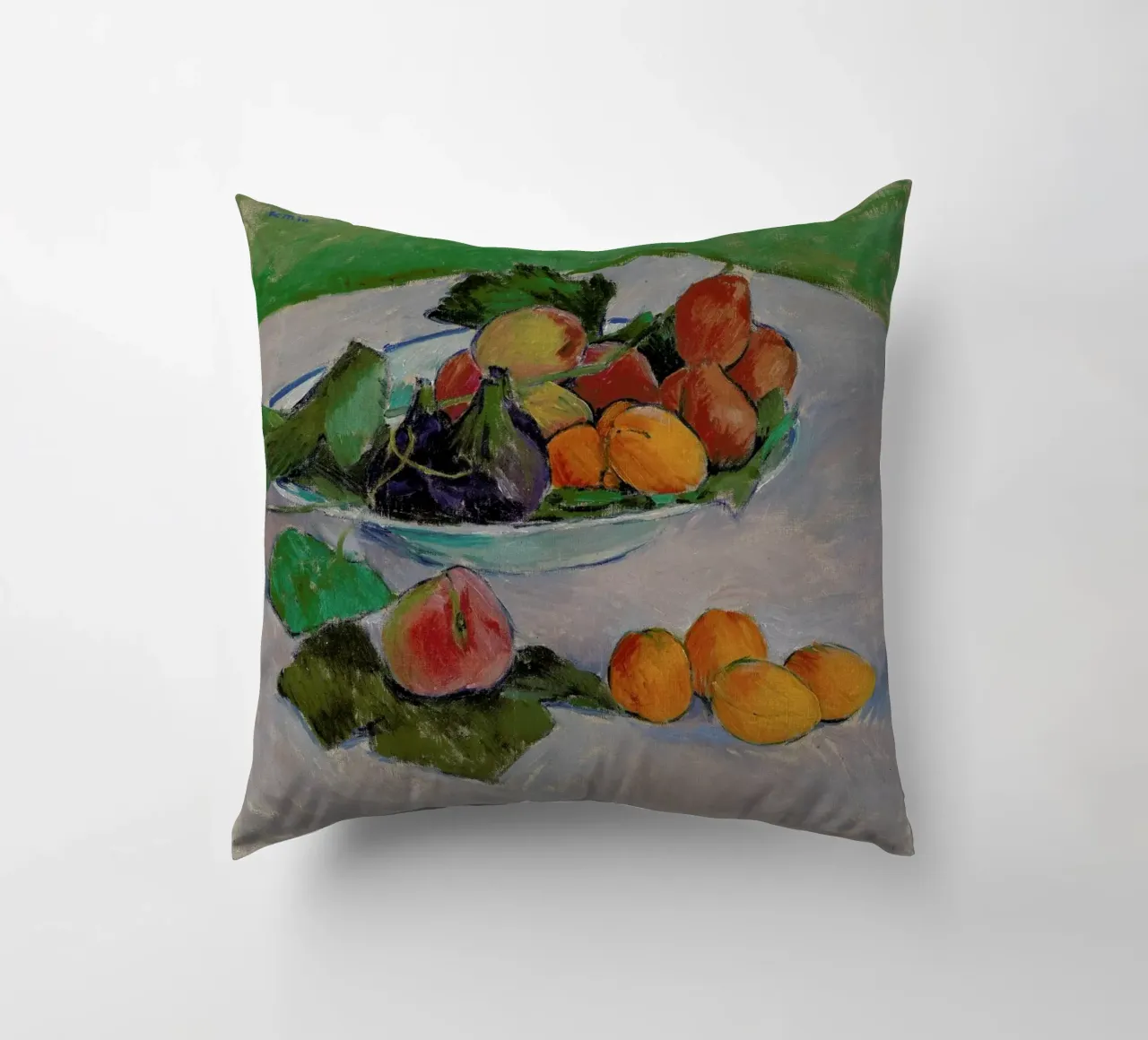 Moser - Still Life with Fruit and Leaves cuscino da ARTOTHEK