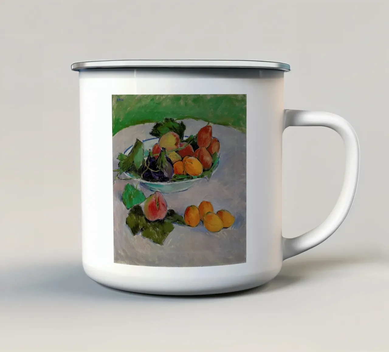 Moser - Still Life with Fruit and Leaves tazza in smalto da ARTOTHEK