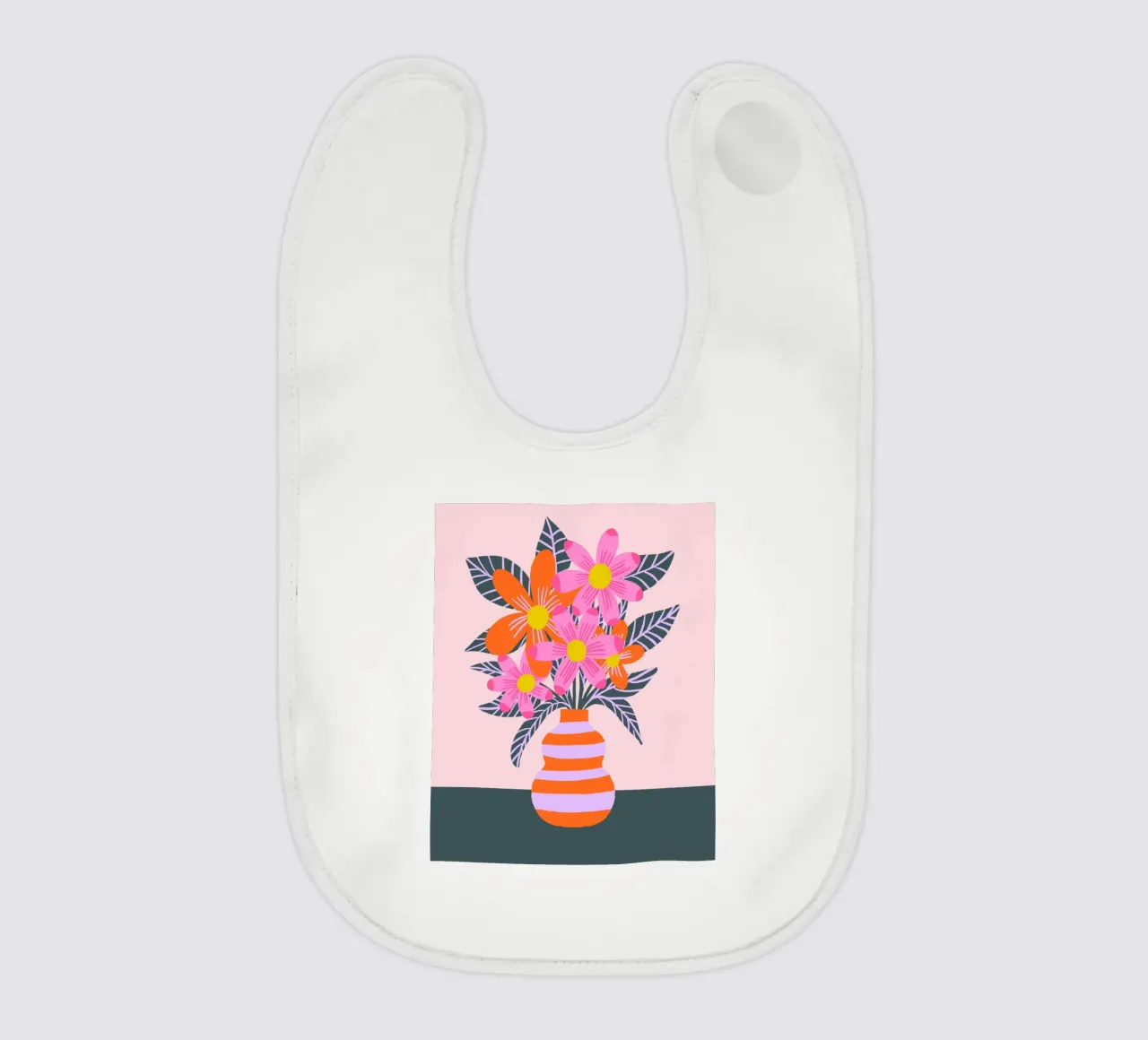 Fiori colorati in un vaso bavaglino da Wackapacka