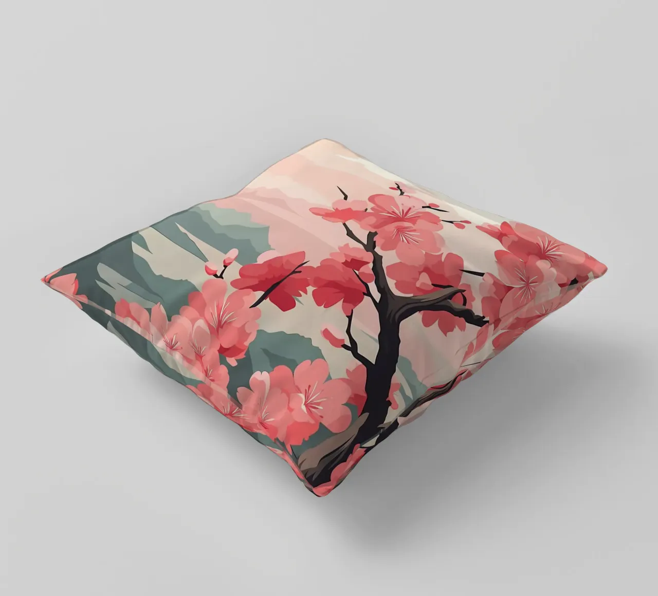 Paesaggio giapponese zen cuscino da Rebecca Clark Wyrick