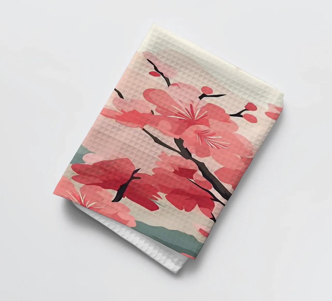 Zen Japanese Landscape tea towel by Rebecca Clark Wyrick