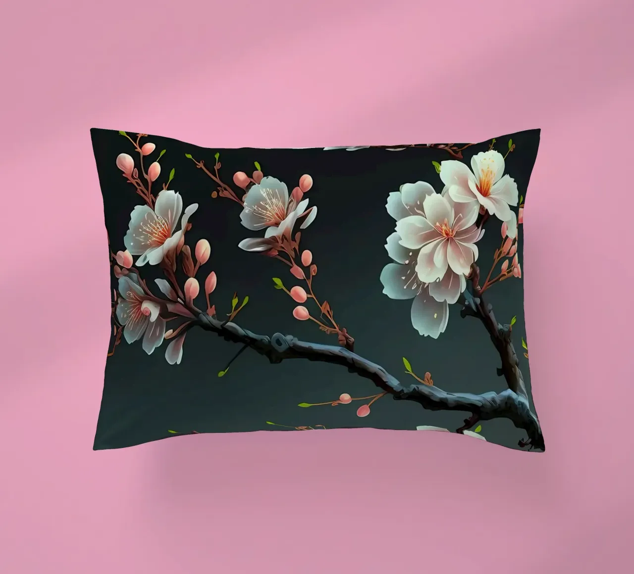 Fiori di ciliegio in Giappone cuscino da Rebecca Clark Wyrick