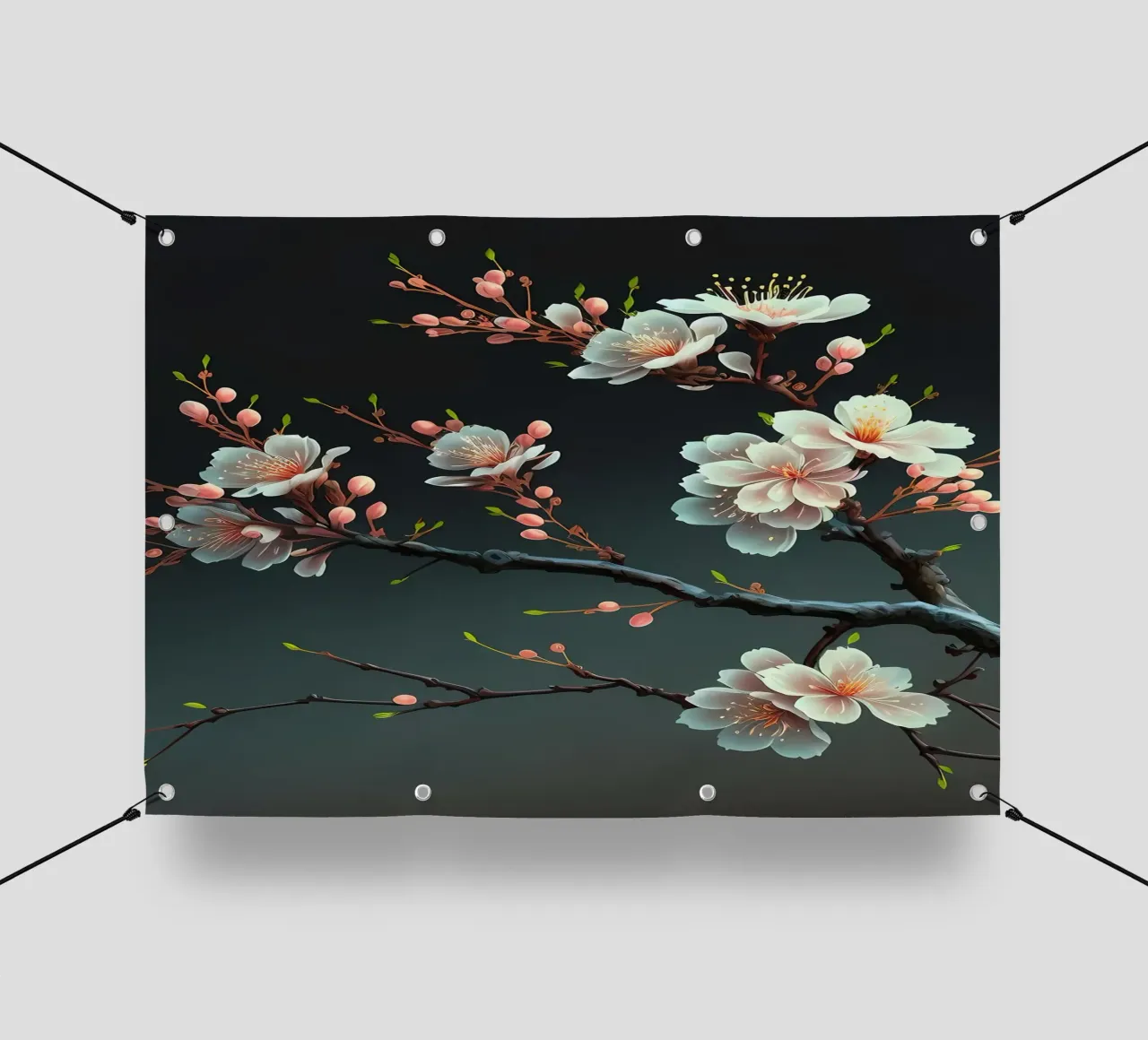 Fiori di ciliegio in Giappone telo in pvc da Rebecca Clark Wyrick