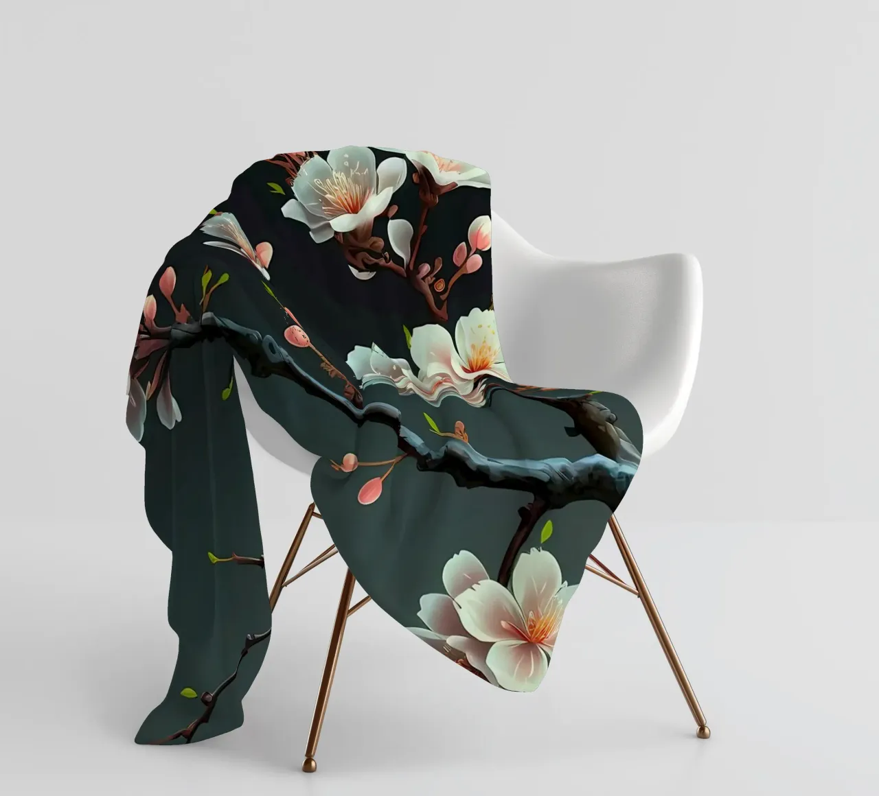 Fiori di ciliegio in Giappone coperta in pile da Rebecca Clark Wyrick