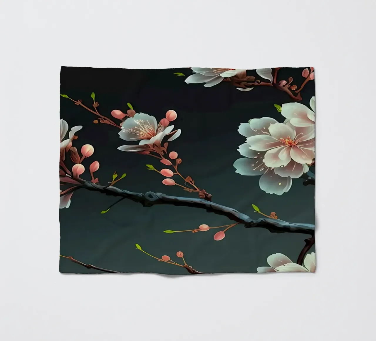 Fiori di ciliegio in Giappone coperta in pile da Rebecca Clark Wyrick