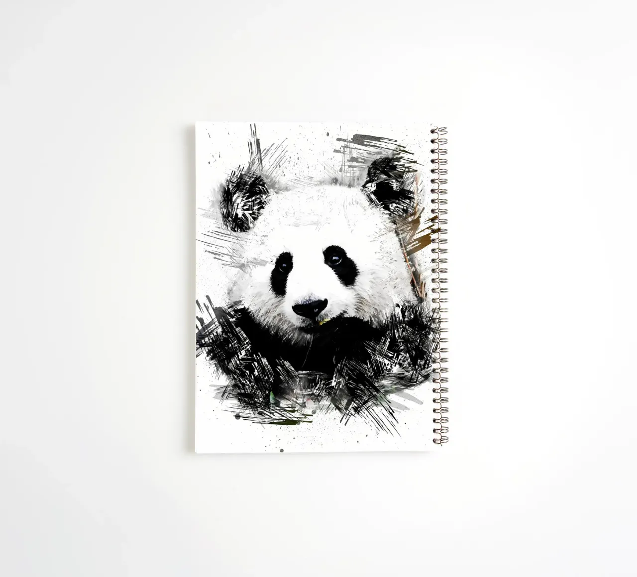 Cute Panda Paintings spiral notebook by James M Coyle
