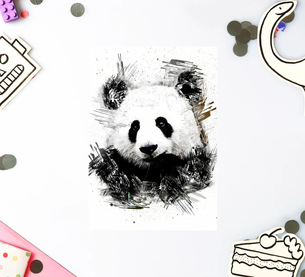 Pinturas de pandas pegatina de James M Coyle