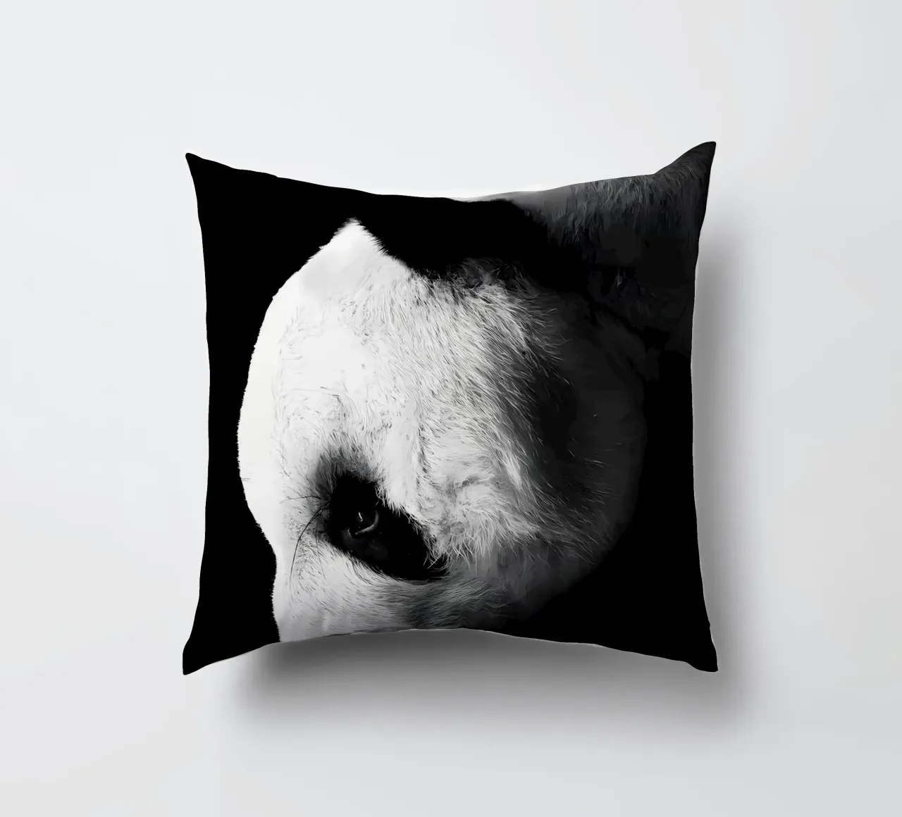 Immagine Panda in chiave Low Key cuscino da James M Coyle