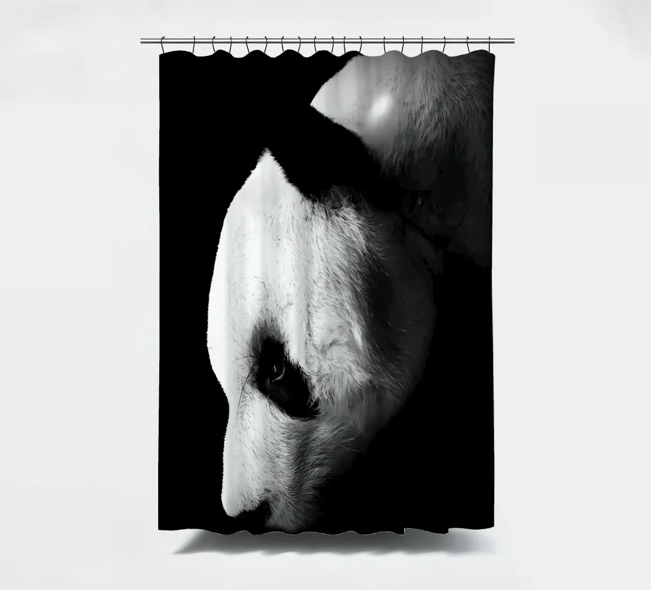 Immagine Panda in chiave Low Key tenda da doccia da James M Coyle