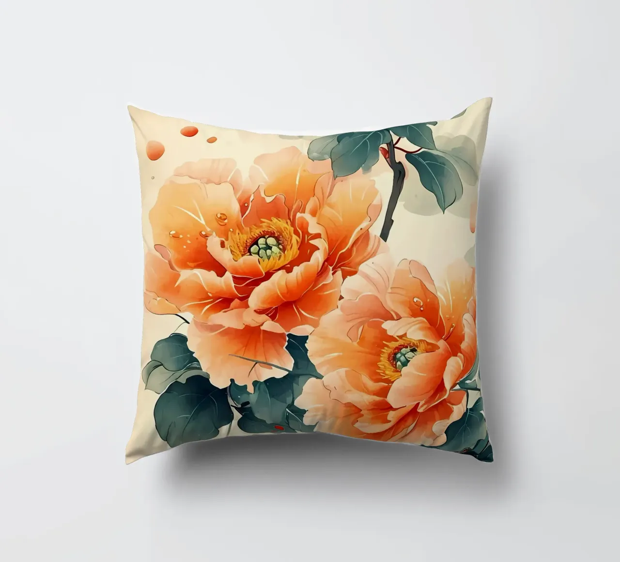 Fiori acquerellati cuscino da Rebecca Clark Wyrick