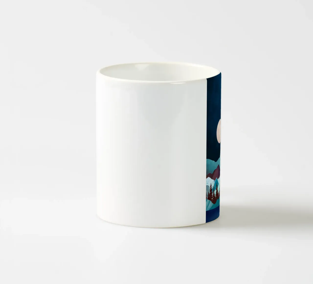 Rot-Gold-Dekor Keramik Tasse von Albert S Jacob