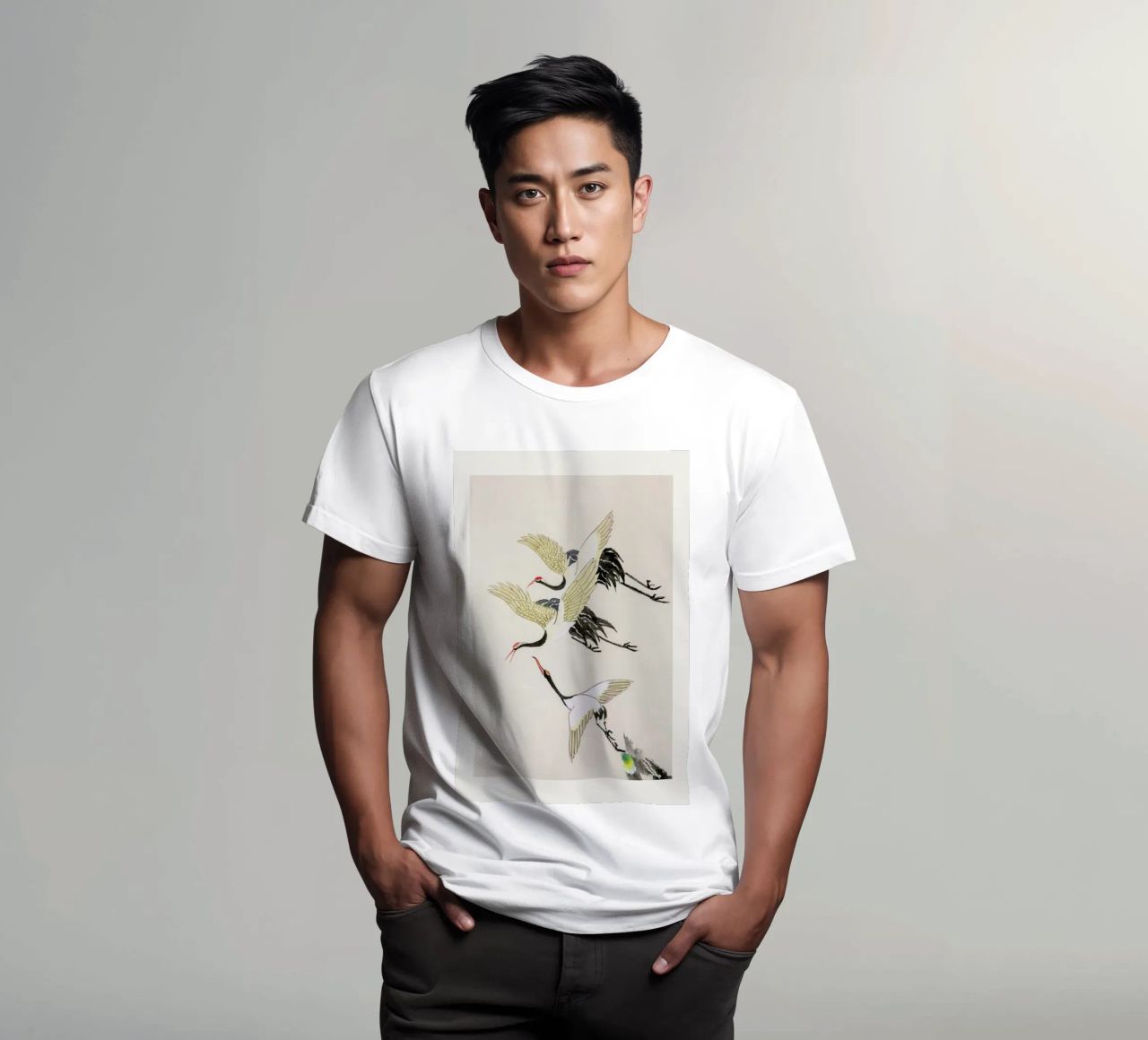 Swooping Cranes t-shirt da Flora & Fauna