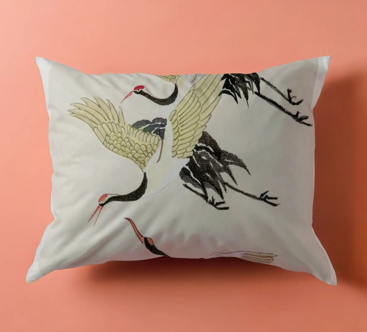 Swooping Cranes cuscino da Flora & Fauna