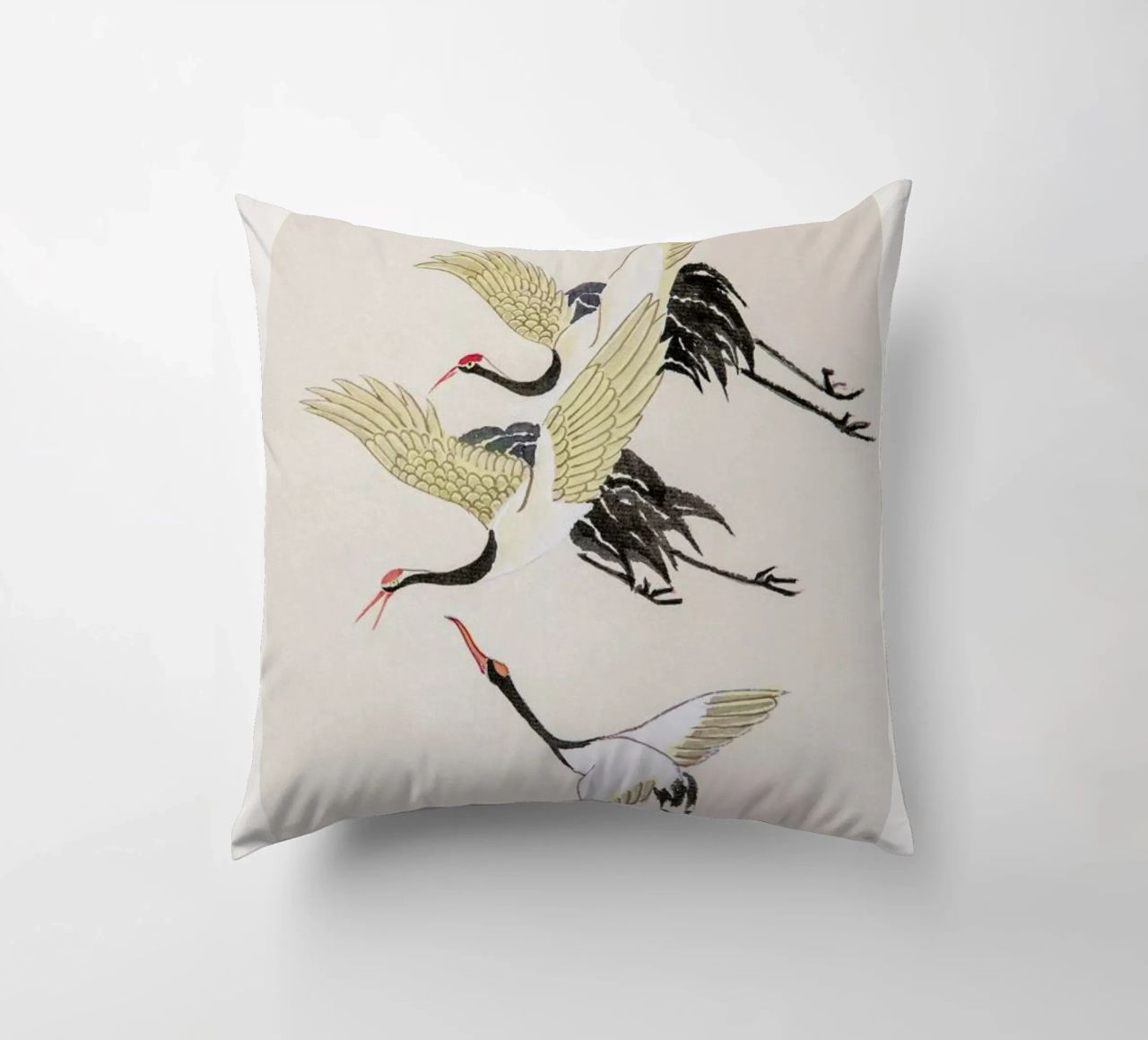 Swooping Cranes cuscino da Flora & Fauna