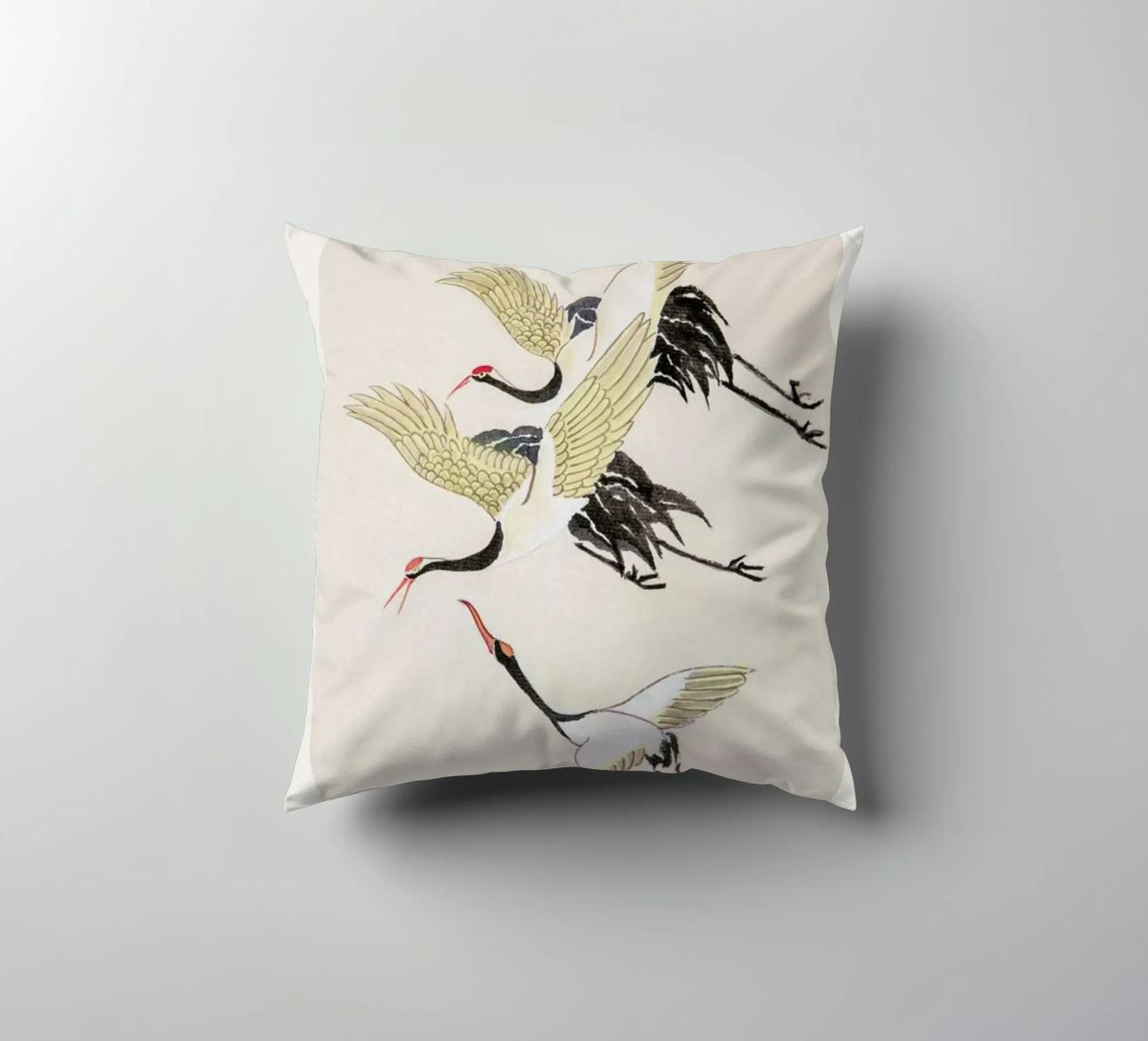 Swooping Cranes cuscino da Flora & Fauna