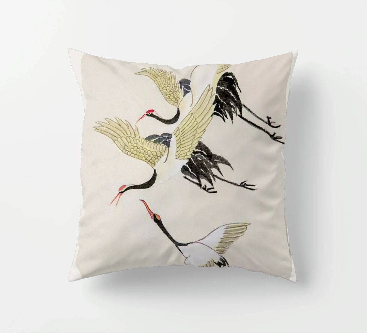 Swooping Cranes cuscino da Flora & Fauna