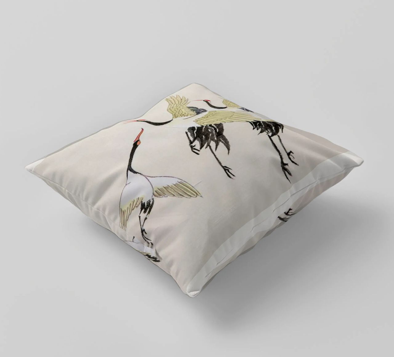 Swooping Cranes cuscino da Flora & Fauna