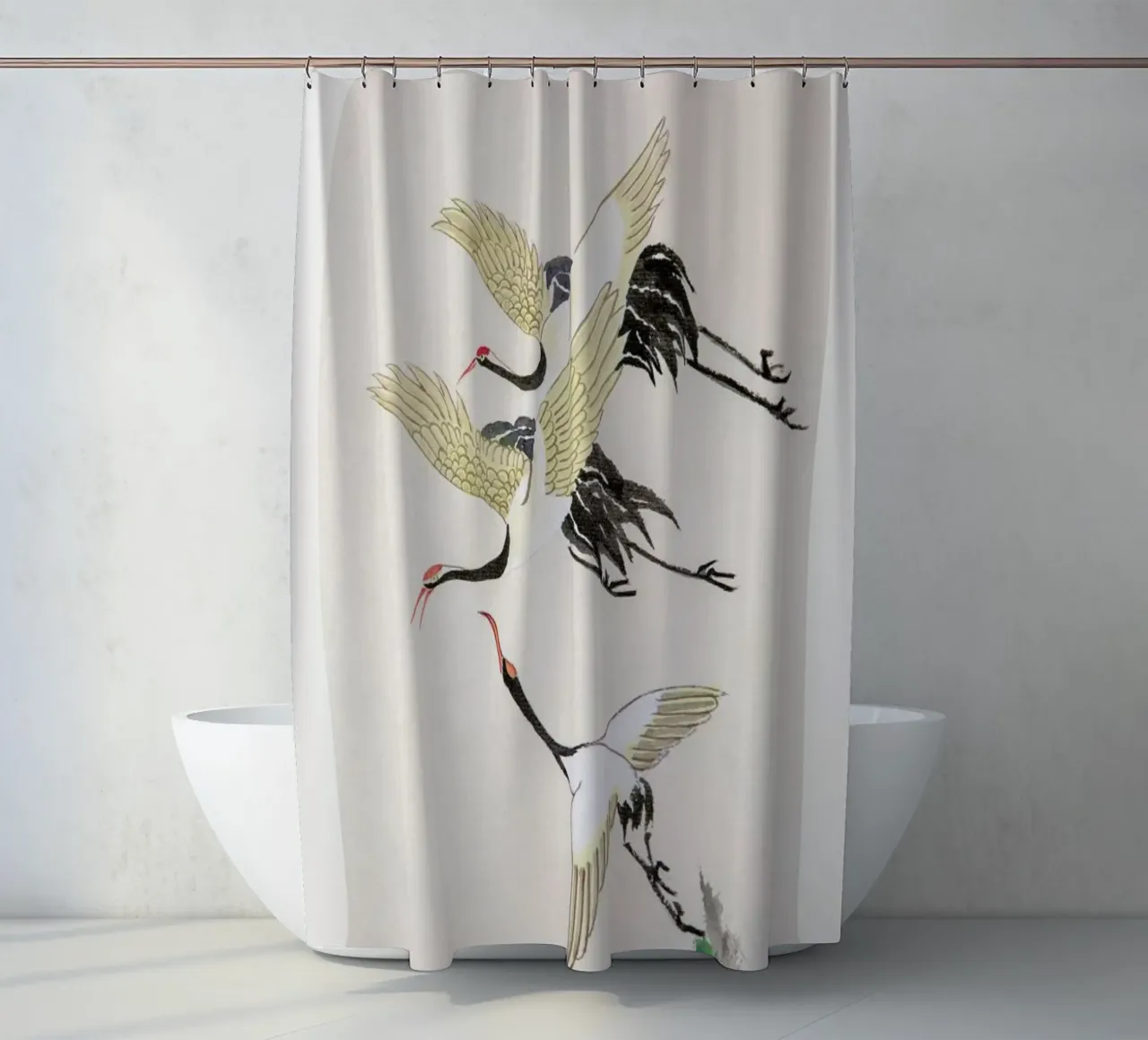 Swooping Cranes tenda da doccia da Flora & Fauna