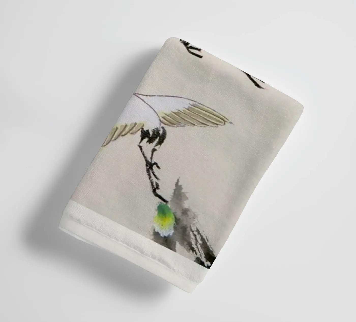 Swooping Cranes towel by Flora & Fauna