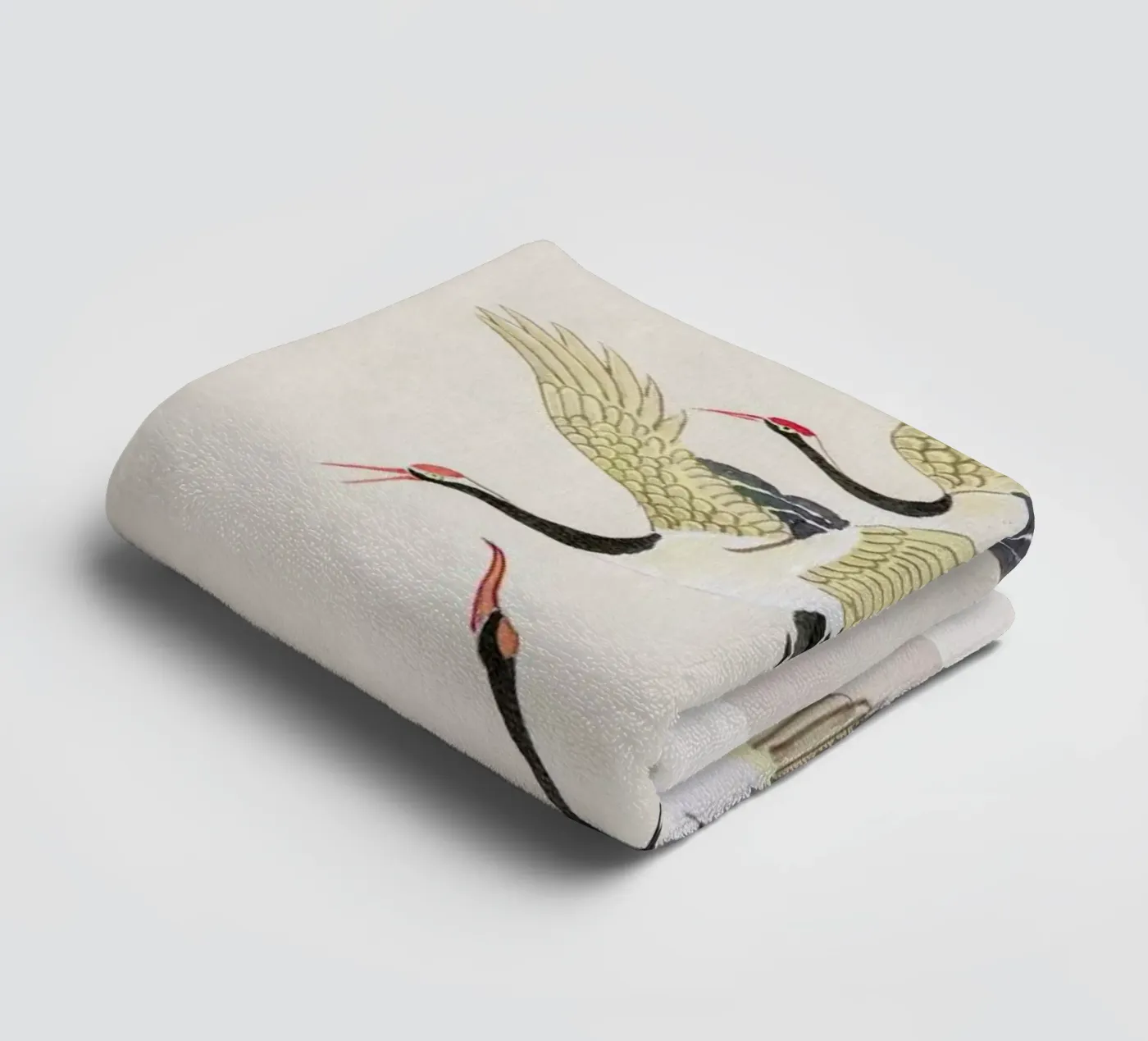 Swooping Cranes towel by Flora & Fauna