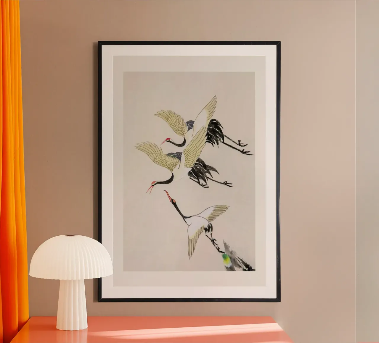 Swooping Cranes poster da Flora & Fauna