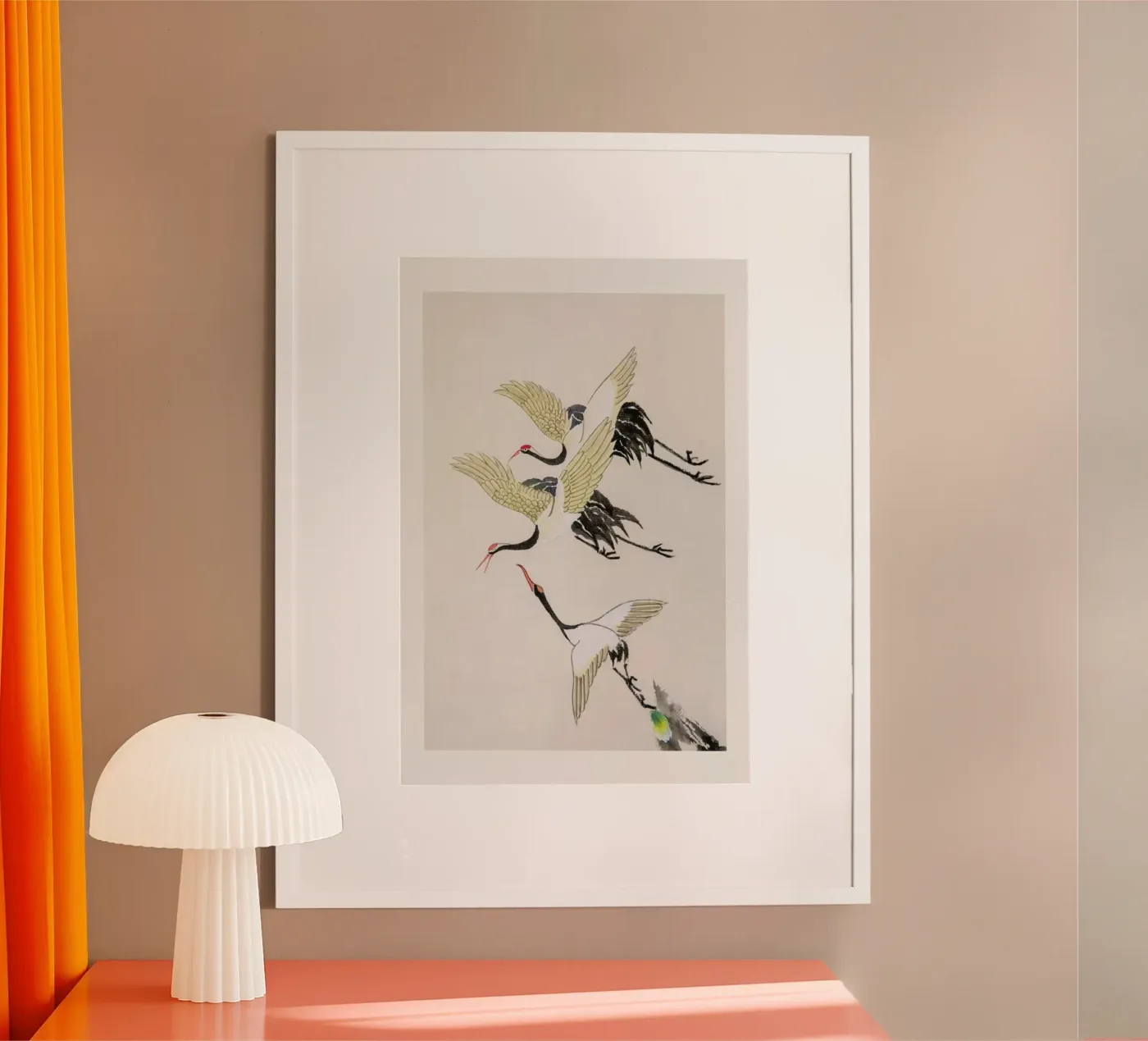 Swooping Cranes poster da Flora & Fauna