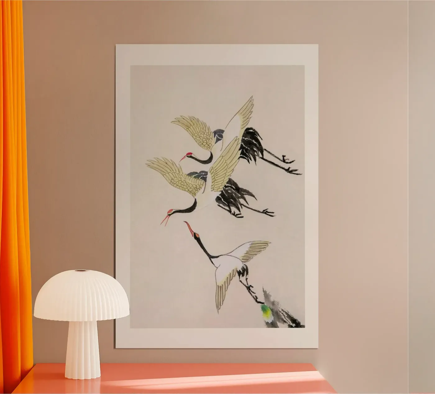 Swooping Cranes poster da Flora & Fauna
