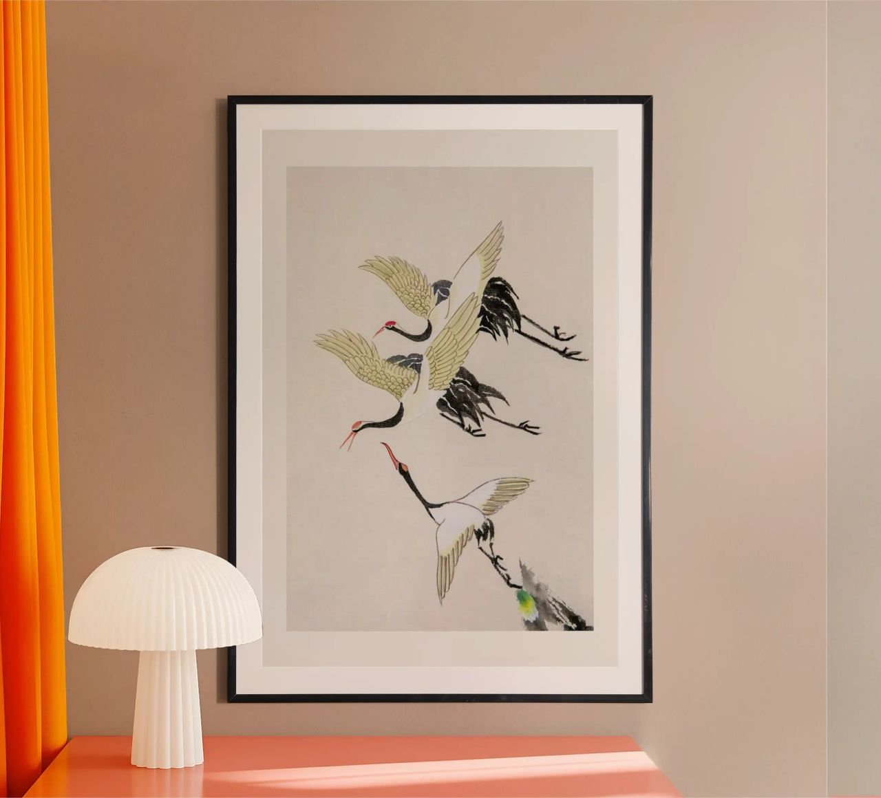 Swooping Cranes carta hahnemühle da Flora & Fauna