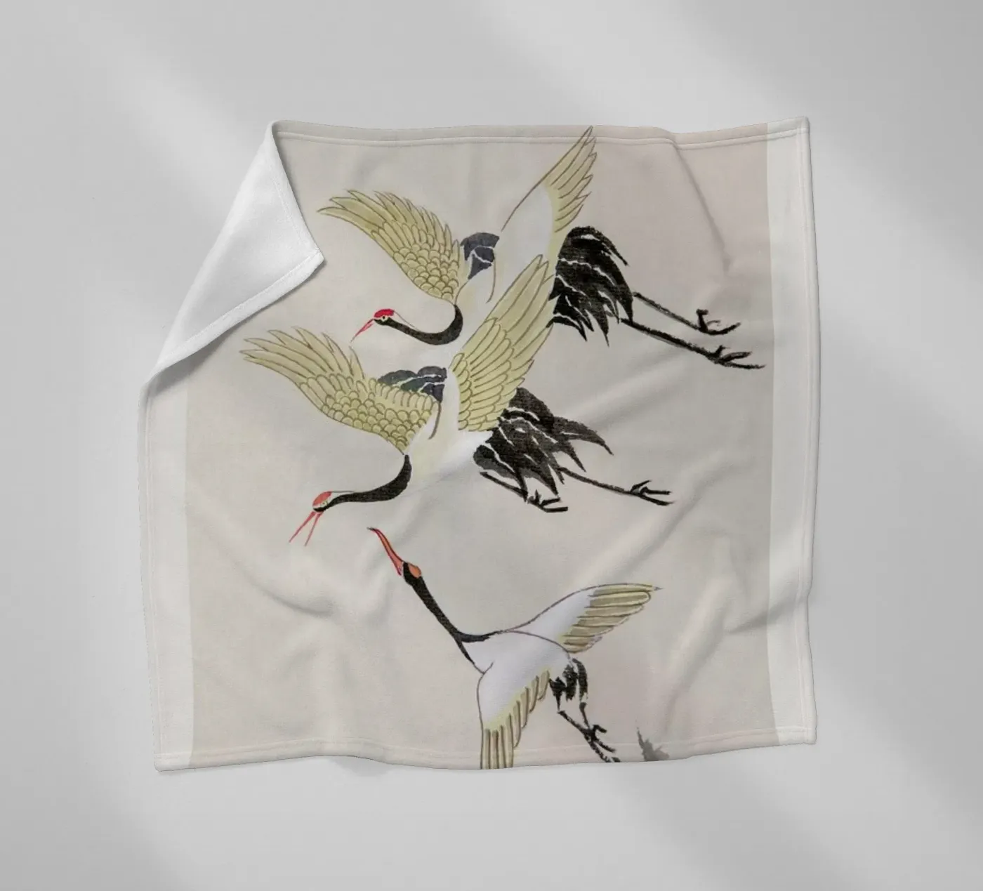 Swooping Cranes Fleecedecke von Flora & Fauna