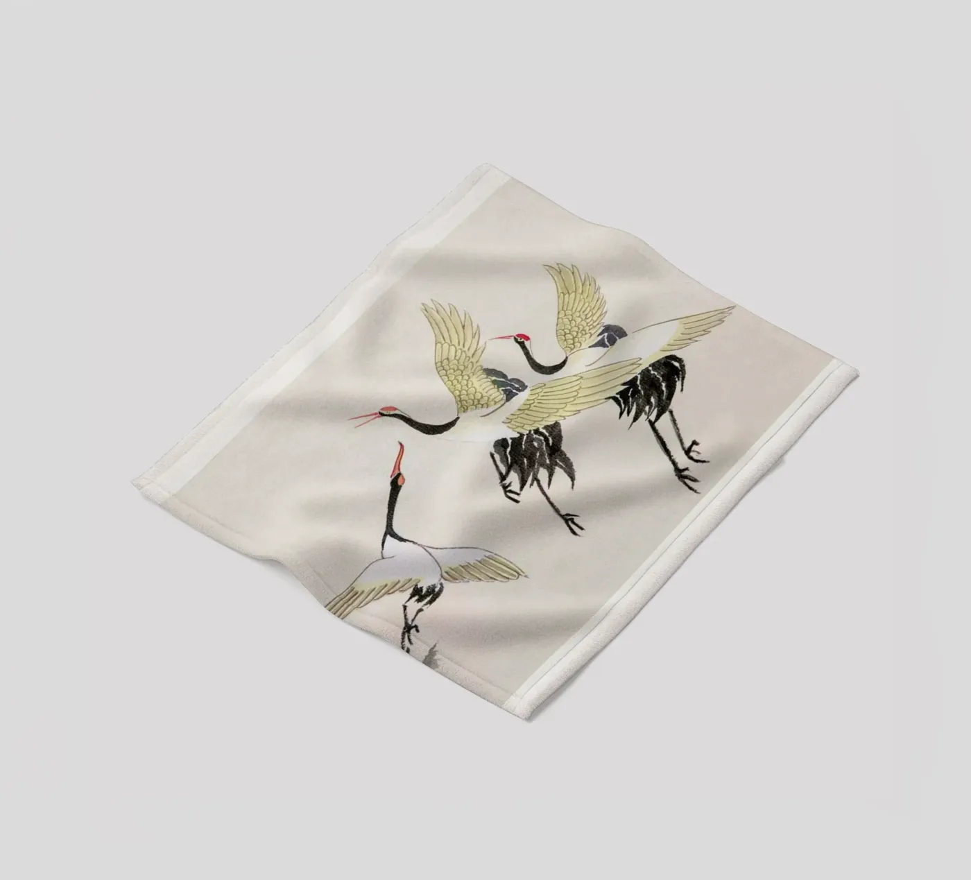 Swooping Cranes Fleecedecke von Flora & Fauna