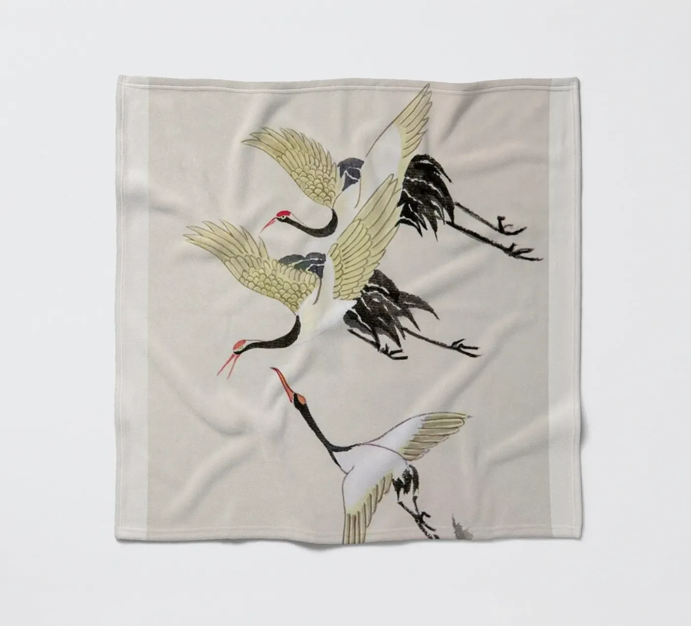 Swooping Cranes Fleecedecke von Flora & Fauna