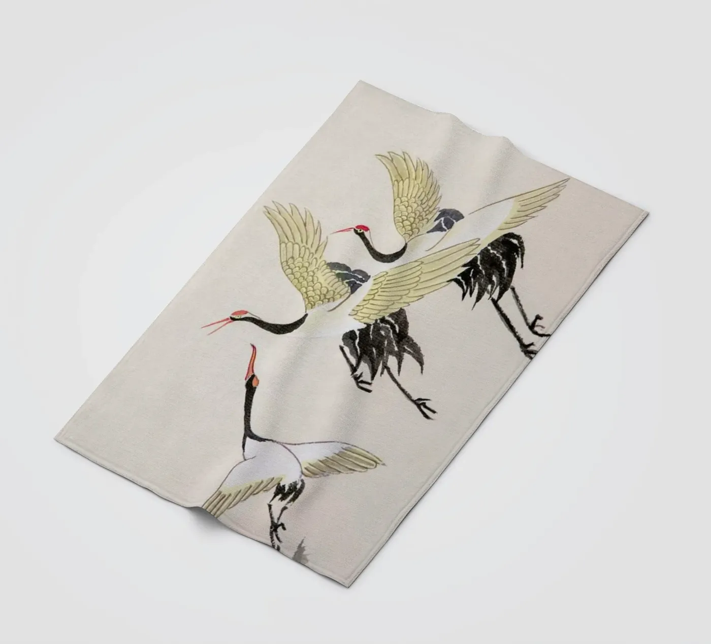 Swooping Cranes Fleecedecke von Flora & Fauna