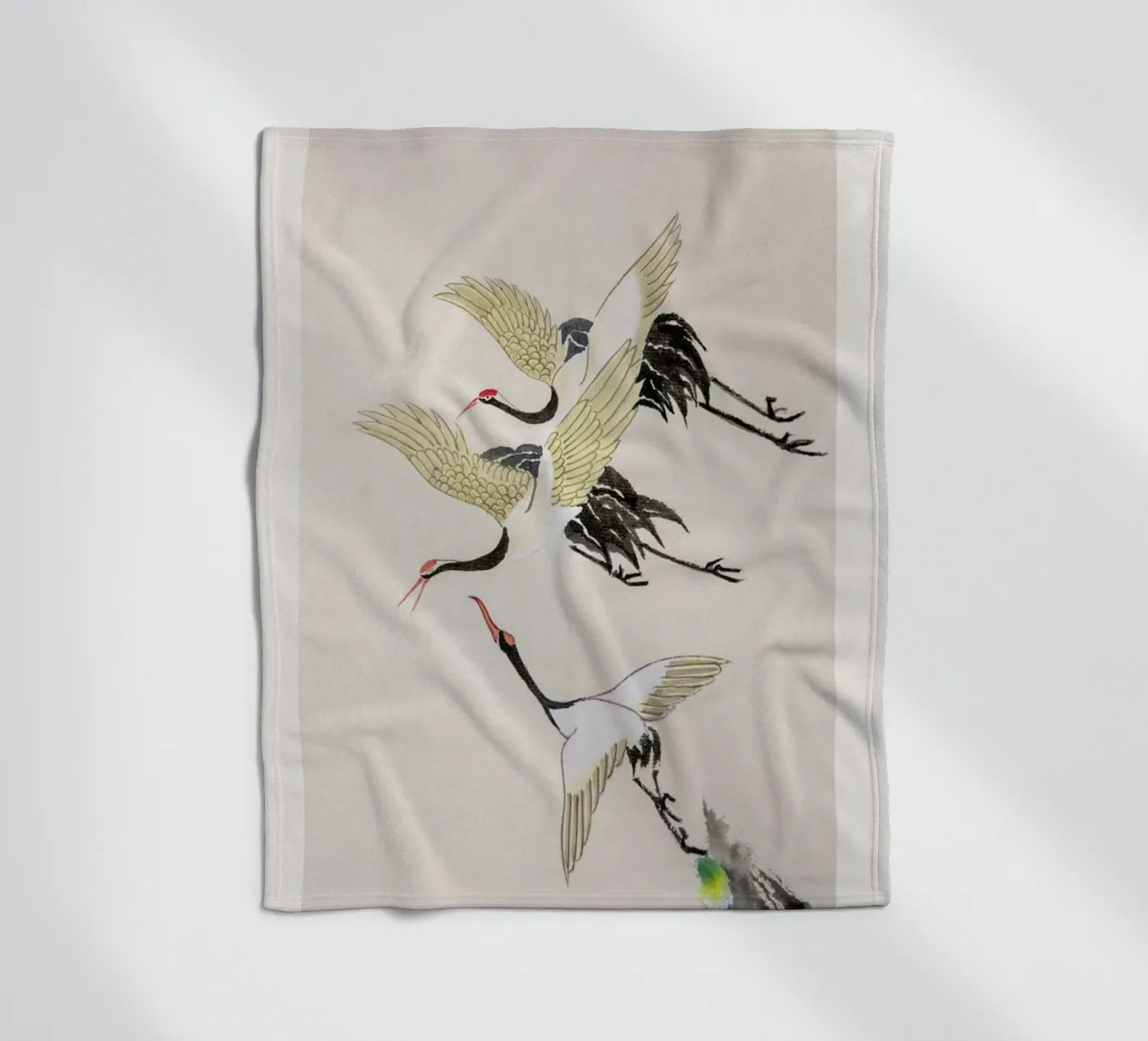 Swooping Cranes Fleecedecke von Flora & Fauna